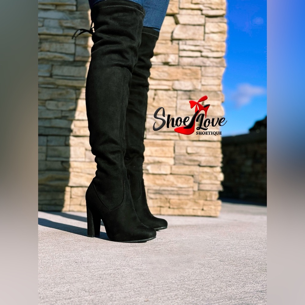 Black over the knee boots